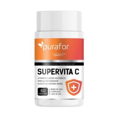 Imagem de Vitamina C 1000mg l SUPERVITA C Purafor I 60 Cápsulas  Imunidade I Ant