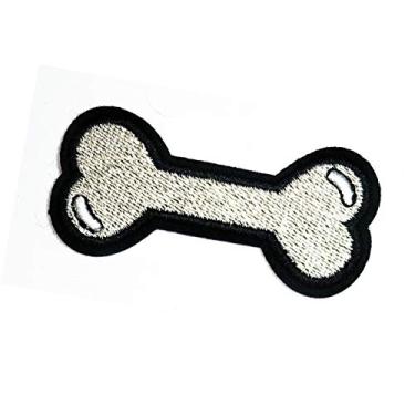 Imagem de Patch de comida de osso de cachorro com logotipo de desenho animado jaqueta polo camiseta chapéu mochilas patch filhote pug beagle husky buldogue pastor alemão aplique bordado ferro sobre costurar no