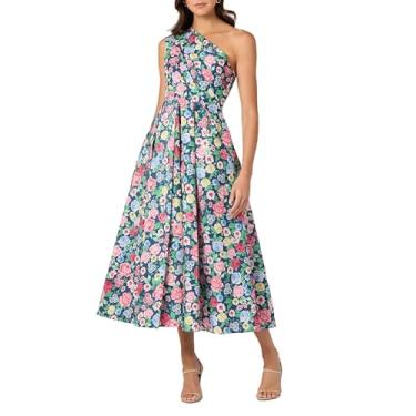 Imagem de Shoshanna Vestido feminino Midnight Soho floral Edina, Azul-marinho multi, 42