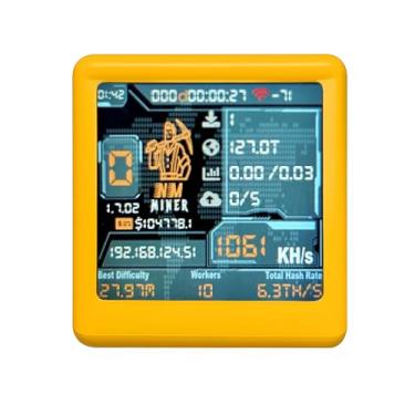 Imagem de Heltec NM-TV 154 - ESP32 TFT Bitcoin Solo Lottery Miner 3.9 cm Smart Gift Small TV Desktop Clock 1060 KH/s Hashrate, 2000% Win Boost, WiFi/BLE, não é necessário PC
