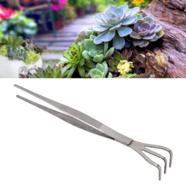 Imagem de Ymiko Rago de Raiz de Bonsai, 3 Pontas de Aço Inoxidável Afrouxar As Ferramentas do Solo de Colheita de Musgo, Ferramentas de Root de Besteira Com Tweezer para Plantas de Jardinagem (Direto)