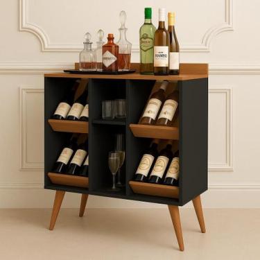 Imagem de Aparador com Adega Barzinho 4646 Elegance Pés Palito - Cores - Comprar