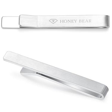Imagem de HONEY BEAR Barra de prendedor de gravata masculina de 5,4 cm para gravata de tamanho normal, presente de casamento de negócios, 5,4 cm, 5.4cm, Cobre, Sem Pedra Preciosa