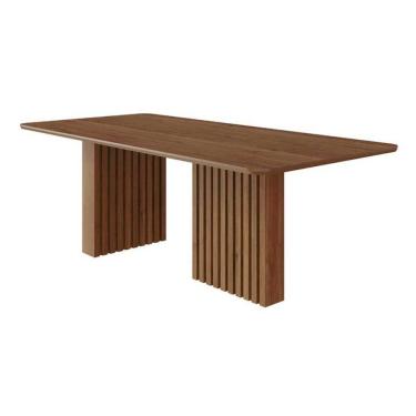 Imagem de Mesa Multiuso Cozinha Ester c/ Tampo Madeirado 210x100cm Cinamomo - Cimol