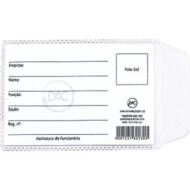 Imagem de Porta Documento para CNH Nova com Aba 6,5x9,5cm. 100un Dac