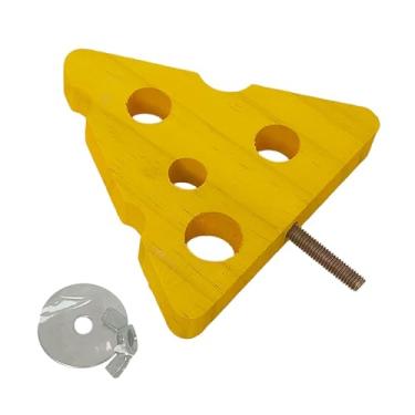 Imagem de predolo Suporte para gaiola de brinquedo, plataforma de madeira para roer, vara de moer patas para calopsitas, periquitos, Triângulo