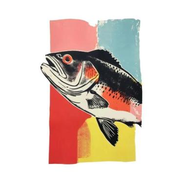 Imagem de Azul Anchovas Sardinhas Ostras Massa Sushi Arte Da Parede Pintura Em T