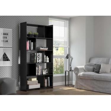 Imagem de Estante Multiuso com Nichos MDP 91x183x30cm 0724 - Due Lare, Preto