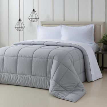 Imagem de Edredom Casal Queen Cobertor Cama Premium com Toque de Plumas Frio Que