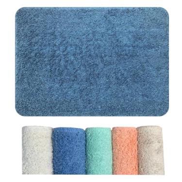 Imagem de 3 Tapete Banheiro Antiderrapante Absorvente 45x60 Oa Hig Vr (CELESTE Azul Claro Escuro - Liso Hig)