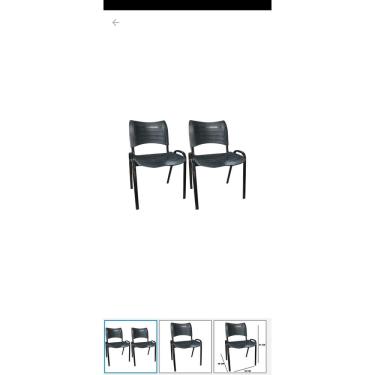 Imagem de Kit 2 Cadeiras Prisma Iso Fixa Desmontável Empilhavel