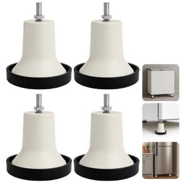 Imagem de Kit 4 Pés 8cm Rosca Máquina 5 16 Geladeira Fogão Máquina De Lavar Free