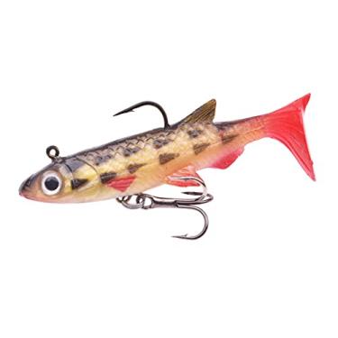 Imagem de ZZTWER 1 isca macia pequena cauda T 50 mm 3,5 g Jig Head Silicone Swimbaits artificial biônica isca de pesca para pique de robalo Shad
