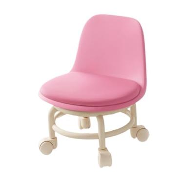 Imagem de Ｂｅｓｇａ Banco baixo Banco baixo com rodinhas à prova d'água Mini giratório 360° com rodas Assento com rodinhas para sala de estar Salão Garagem Fitness