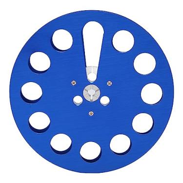 Imagem de Bobina Em Branco de 1/4 de 7 Polegadas, Bobina de Fita de Gravação Resistente à Flexão Parafusos de Aço Inoxidável 11 Furos para Toca-fitas de Bobina (Azul)
