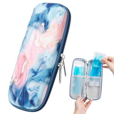 Imagem de LengKe Estojo De Viagem Para Insulina Atualizado - Refrigerador Eva Diabetes Aprovado Pela Tsa Com 2 Bolsas Gelo, Medicamento Portátil Caneta (Rosa)