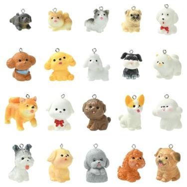 Imagem de UR URLIFEHALL 20 peças, 20 estilos, berloques de resina opacos para cachorrinho 3D para colar faça você mesmo, pulseira, brincos, joias, artesanato, suprimentos
