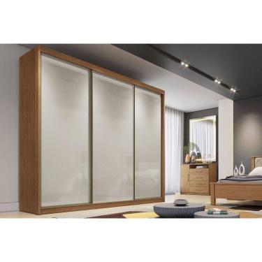 Imagem de Guarda Roupa Casal 3 Portas De Correr E 8 Gavetas Sollo/logan Cumaru/fendi 25 - Novo Ho...