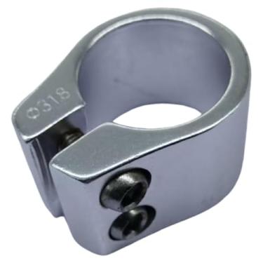 Imagem de harayaa Grampo de tubo de selim de bicicleta, grampo de canote de bicicleta de estrada, peça de reposição, componente de 1,25 polegadas, acessório de, Prata