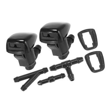 Imagem de Boxonly Bocais de lavagem de para-brisa 7 peças compatíveis com Toyota Sienna 2004-2010, Toyota Corolla 2004-2010, Toyota Solara 2004-2011, Toyota Tundra 2000-2003, OE 85381-AE020 com conector de