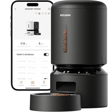Imagem de PETLIBRO Alimentador automático para gatos, alimentador automático 5G WiFi para cães com preservação do frescor, alimentador temporizado para gatos de 5 L com sensor de baixa alimentação, até 10