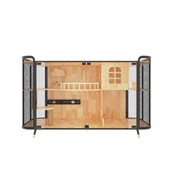 Imagem de Gaiola para gatos Casa para gatos, vila para, armário para compartilhar, madeira, espaço grande, maca para de vários andares, loja animais, cafeteria para