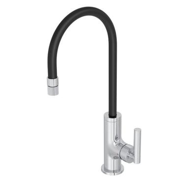 Imagem de Misturador Monocomando Deca Cozinha Mesa Beta Motion Bica Alta - Cromado/Preta | 2256.C...