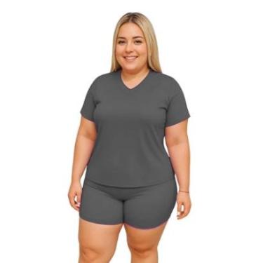 Imagem de Camiseta Feminina Manga Curta Dry Fitness Academia Plus Size-Feminino