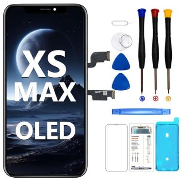 Imagem de Tela de substituição para iPhone Xs Max OLED de 6,5 polegadas [NÃO LCD] Tela 3D Touch Frame Assembly Digitalizador com Kit de Reparo Protetor de Tela Adesivo Impermeável para Modelos A1921, A210