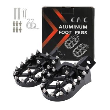 Imagem de Pegadores de pé universais para apoio de pé descansos de pé de alumínio CNC para HONDA CRF70 XR70 CRF110 XR110 XR50 CRF50 Pit bike e a maioria das motocicletas de pit chinesas Stomp Demon X WPB Orion M2R Preto