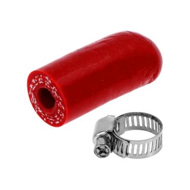 Imagem de ACROPIX Tampa de extremidade de mangueira de borracha de silicone ID 6 mm 6 mm poliéster de 3 camadas para válvula de desvio de líquido de arrefecimento turbo a vácuo 30 mm vermelho