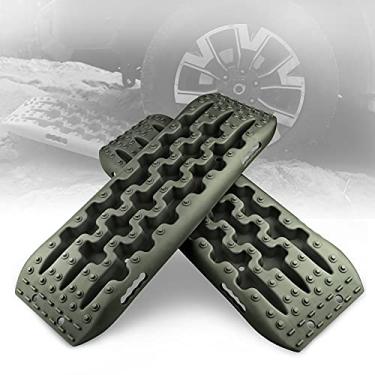 Imagem de Escada de pneu para pista de tração XPV New Recovery para areia e neve 4WD Recuperação Tração Tapete para pista de pneu off-froad Sand Snow Mud 4x4 (Oliva)