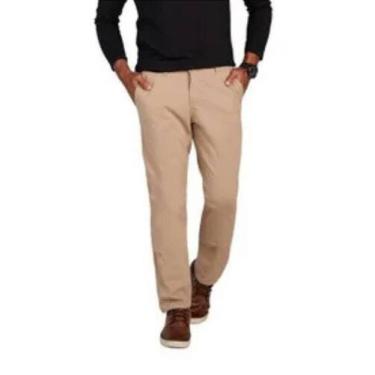 Imagem de Calça Masculina de Sarja Esporte Fino com Bolso Embutido Bege - Confor