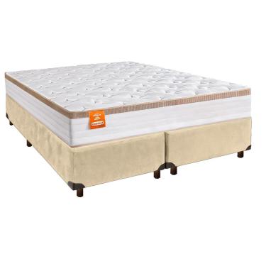 Imagem de Colchão King Molas Ensacadas + Box Perola - Isis Real Inducol