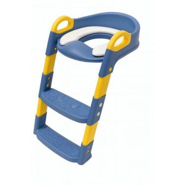 Imagem de Redutor Infantil Assento Escadinha P/ Vaso Sanitário Lorben, Azul e Am