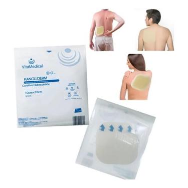 Imagem de Kit 2 Hidrocoloide Sacral Para Tratar Úlceras Corpo 10x10cm - Vitamedi