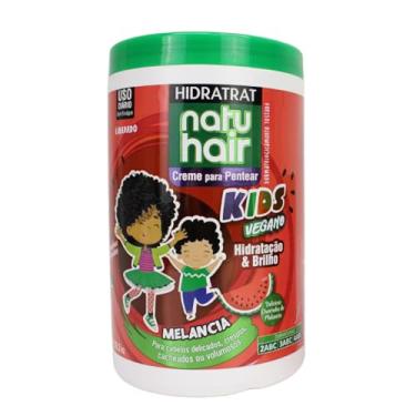 Imagem de Creme para pentear Kids Melancia Natuhair 1KG Antifrizz Hidratação Força Definição Volume Cachos Ondulados Vegano