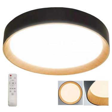 Imagem de Luminaria Plafon LED 3 Tons Moderno Controle Remoto Residencial Comercial Quarto Sala Recepçao Trabalho Ambiente