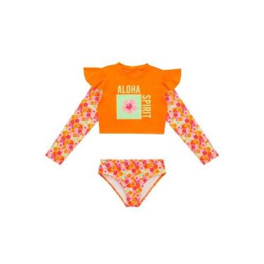 Imagem de Conjunto Praia Pingo de Alegria PG12 Infantil Cropped e Calcinha Polié