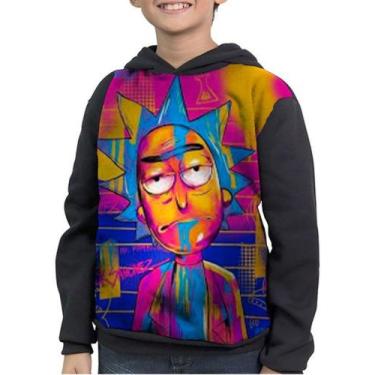 Imagem de Moletom Infantil Rick Sanchez Rick And Morty - smoke, Preto, 8