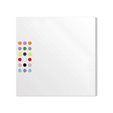 Imagem de Painel p/Fotos, Recados, Notas + 48 Imãs 60x60 - Mural Metálicos Para Imãs (Branco)