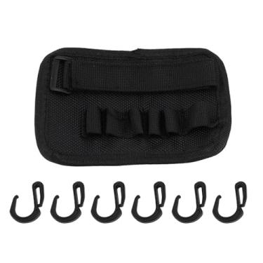 Imagem de Ganchos de guarda-chuva de praia para mastro, gancho de pendurar para guarda-chuva de pátio, com 6 ganchos destacáveis, fáceis de instalar, para toalhas, chapéus, roupas, bolsas, óculos de sol