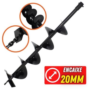 Imagem de Broca Para Perfurador De Solo 80x15cm Encaixe De 20mm