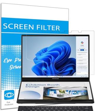 Imagem de i-Tensodo Pacote com 2 protetores de tela antirreflexo de 35.6 cm para laptop ASUS Zenbook Duo 2 em 1 2025-2024 Dual OLED de 35.6 cm (UX8406), filtro antirreflexo de proteção ocular