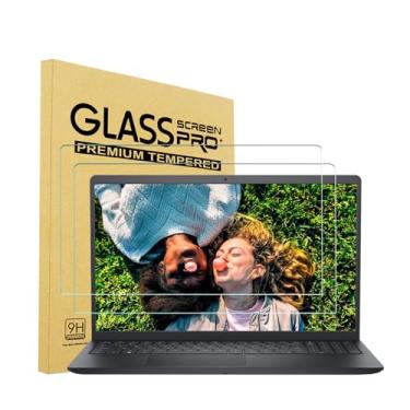 Imagem de i-Tensodo Pacote com 2 protetores de tela de vidro temperado para laptop Dell Inspiron 15/Latitude 15/Precision 15/Vostro 15/XPS 15/Dell G15 de 15,6 polegadas, 2,5D, HD transparente, dureza 9H,