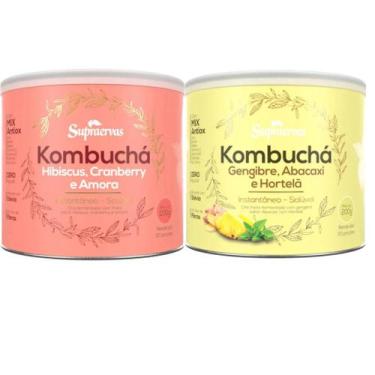 Imagem de Kit 2 Potes Kombuchá Hibisco Amora Cranberry 200g - Kombuchá Gengibre 