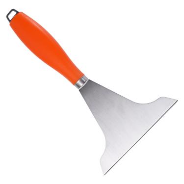 Imagem de Raspador de cabo de chapa resistente para topo plano, raspador de alimentos de aço inoxidável, antiderrapante, durável, para churrasqueira Blackstone, acessórios de grelha de topo plano