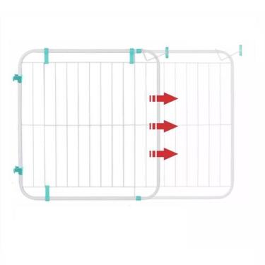 Imagem de Portão Grade Proteção Criança Cão Pet Bebe Expansivo 70 A 115 cm - Pet