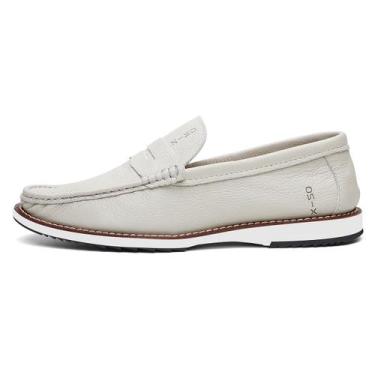 Imagem de Mocassim Masculino Docksider Off White Couro DIfranca - 022 - Onix Sho
