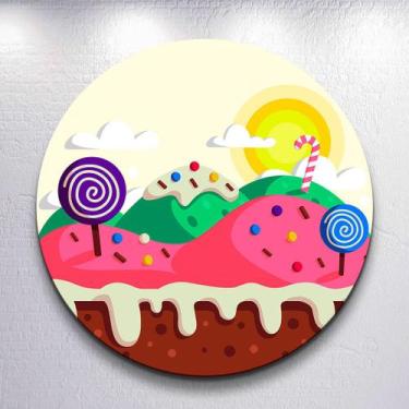 Imagem de Painel Sublimado Capas Casa de Doces Decoração Festa Estampa Infantil 